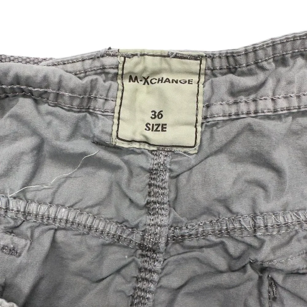 Belted Grey Cargo Shorts (36)